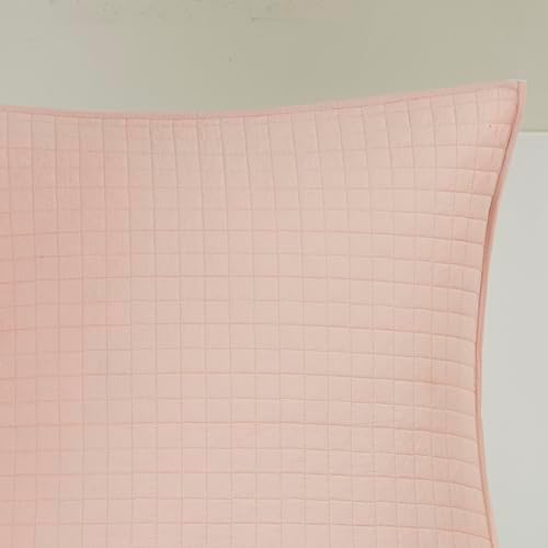Intelligent Design Duvet Set 100% Cotton Jacquard, Tufts Accent, Shabby Chic All Season Cover for Comforter, Matching Shams, Decorative Pillows, Twin/Twin XL (68 in x 92 in), Pink 5 Piece
