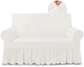 NICEEC Love Seat Couch Covers Loveseat Covers Universal Cover with Skirt