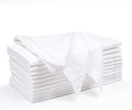 Ramanta Home White Linen Cloth Dinner Napkin Set of 12, 18x18 Inch