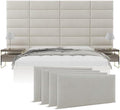Vänt Wall Mounted Headboard Panels, King/Twin, Micro Suede Neutral Sand