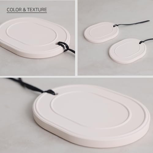 Hanging Aroma Stone Diffuser, Odor Eliminator & Air Freshener for Closet, Suitcase, Drawer, Passive Ceramic, Reusable, 2 Pack