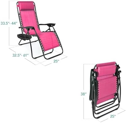 Best Choice Products Zero Gravity Chair Recliner, Pink