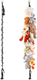 CERETIA 80" Stuffed Animal Organizer Chain, Wall Corner Storage, Black