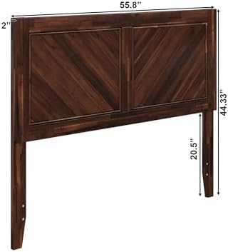AFI, Canyon Full Solid Wood Rustic Farmhouse Headboard, Barnwood
