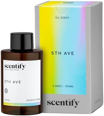 Scentify 5th Ave Aroma Oil Refill for Diffusers, 100ml / 3.38 fl oz