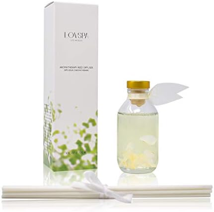 Reed Diffuser Set - Jasmine Vanilla Scented Diffuser with Sticks