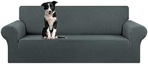 KEKUOU Stretch Oversized Couch Covers for Sofa Slipcover,Grey