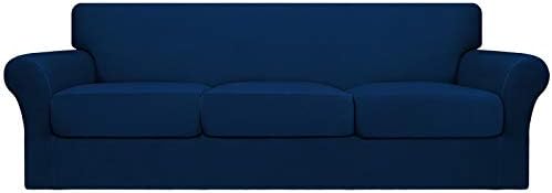 Easy-Going 4 Pieces Oversized Stretch Couch Cover for Dogs Washable