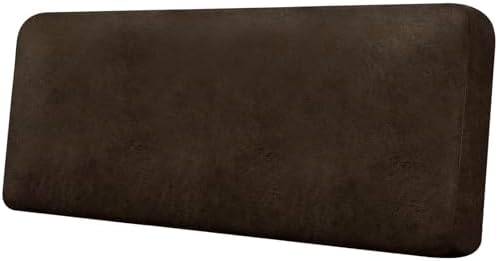Couch Cushion Cover Leather-Look 1PC Stretch Sofa Seat Slipcover for Living Room Individual Sofa Cushion Cover Couch Seat Protector, Pet-Friendly, Non-Slip, Easy Fit - Coffee