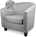Barrel Chair Covers Slipcover, 2 Piece Tub Club Chair Armchair Slipcover with Chair Cushion Cover, Soft Stretch Stylish Furniture Protector Washable Washable for Living Room Office Hotel