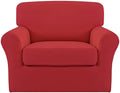 Easy-Going 2 Pieces Stretch Sofa Slipcover for Armchair Washable