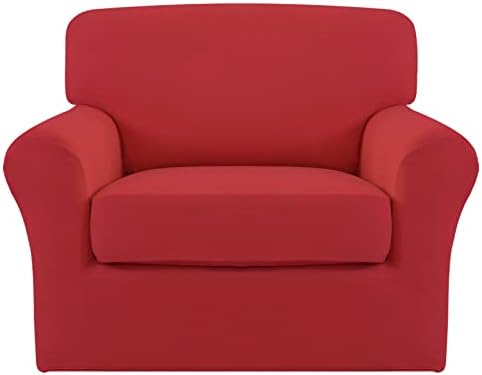 Easy-Going 2 Pieces Stretch Sofa Slipcover for Armchair Washable