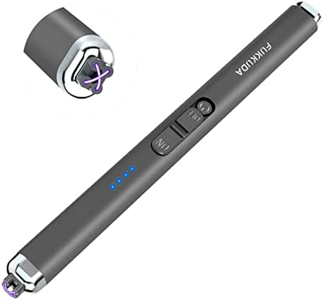【Upgraded】 Dual Arc Electric Candle Lighter Rechargeable USB Lighter Plasma Arc Lighters for Candle (Space Gray)