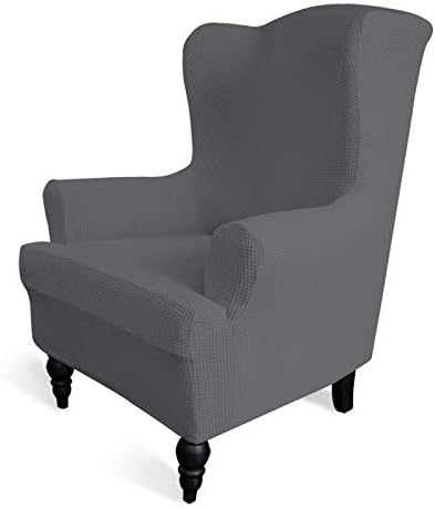 Easy-Going Stretch Wingback Chair Sofa Slipcover Gray