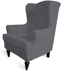 Easy-Going Stretch Wingback Chair Sofa Slipcover Gray