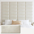 IFNOW Wall Mounted Headboard, Peel and Stick Panels, Lvory White, Queen