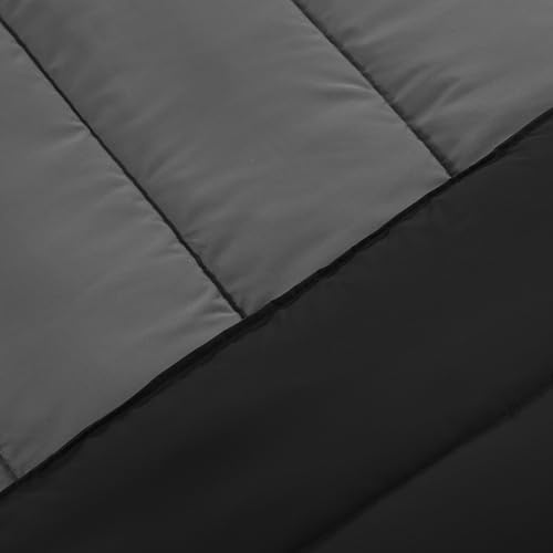 Utopia Bedding 3 Pc Kids Twin Comforter Set, Black/Grey