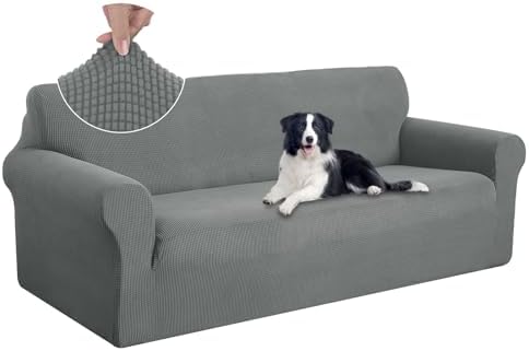 U-NICE HOME Oversized Stretch Couch Cover Slipcover, Grey
