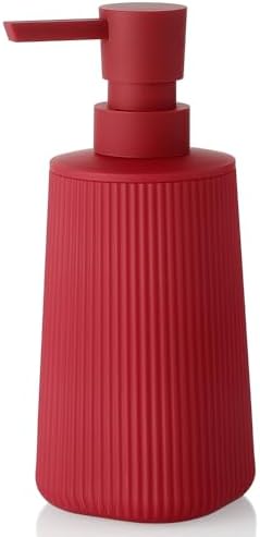 YAUKPH Small Soap Dispenser for Bathroom and Kitchen Matte Red