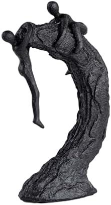 Hebdids Modern Art Sculpture - Living Room and Office Dynamic Climbing Wall Character Decoration, Black Statue,9 x 5.51 x 1.97inches Elegant Black Home Decoration Gift