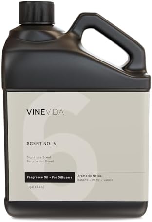 VINEVIDA [128 Fl Oz] Banana Nut Bread Fragrance Oil for Cold Air Diffusers, Essential Oils for Diffuser Oil Refill & Air Freshener Room Spray