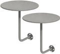2 PS Wall Mounted Side Table Round Floating Nightstand L-Bracket Bar Table