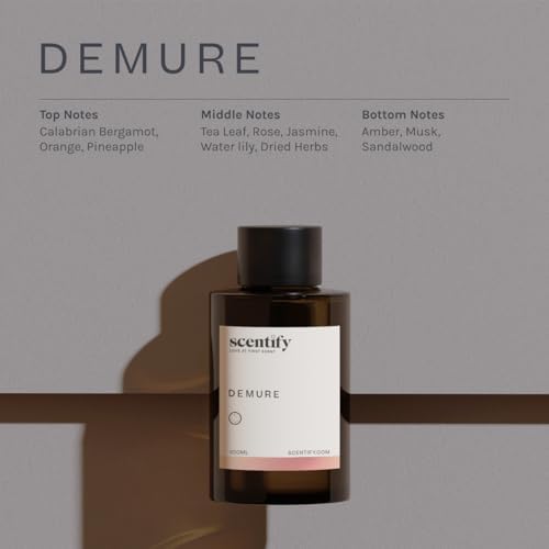 Scentify Demure Aroma Oil Refill for Diffusers, 100ml / 3.38 fl oz