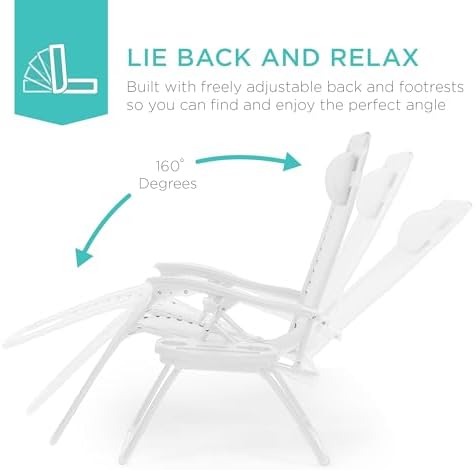 Best Choice Products Zero Gravity Chair Recliner, Snow