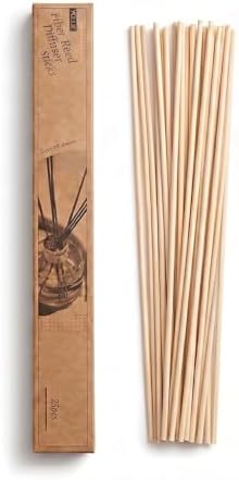 VFULIE 25PCS Reed Diffuser Sticks, Refill Replacement for Aroma Fragranc (25, Natural)