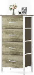 Sweetcrispy 4 Drawer Dresser, Tall Storage Cabinet for Bedroom and Closet