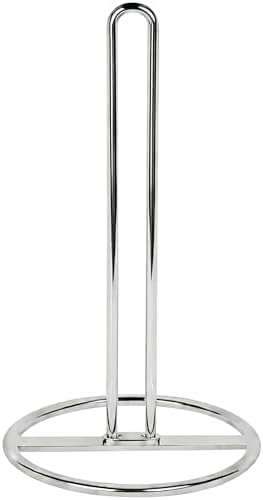Paper Towel Holder Countertop, OBODING, Kitchen Paper Towel Stand Holder for Kitchen Organization and Storage, Paper Towel Holders for Standard and Large Size Rolls (Silver)