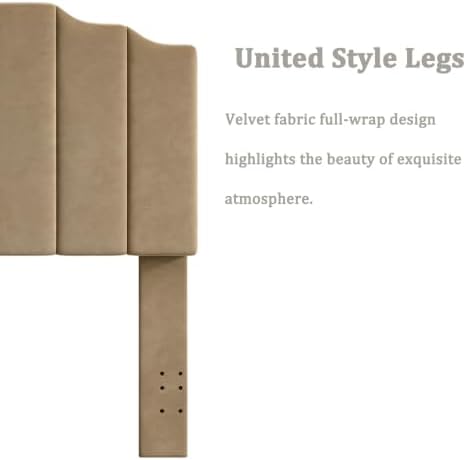 Befurtori Queen Size Headboard Only, Linen Wall Mount Headboard, Brown