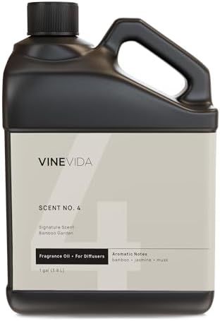VINEVIDA [128 Fl Oz] Bamboo Garden Fragrance Oil for Cold Air Diffusers, Essential Oils for Diffuser Oil Refill & Air Freshener Room Spray
