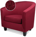 Club Chair Slipcover 2 Piece, Arm Chair Slipcover with Chair Cushion Cover, Soft Stretch Tub Barrel Chair Couch Slipcover Removable Furniture Protector for Living Room Office Hotel