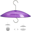 8" Mini Plastic Rain Cover for Bird Feeder, Purple Weather Guard Dome