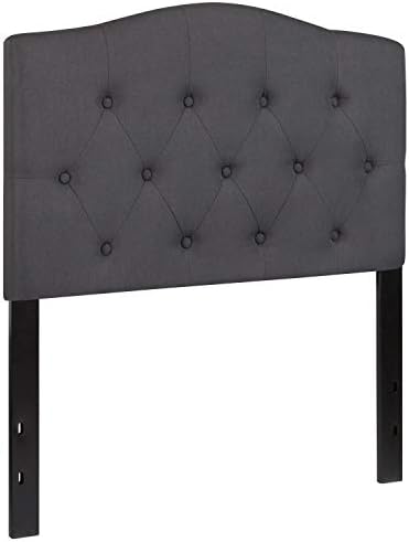 Flash Furniture Twin Tufted Fabric Headboard, Dark Gray