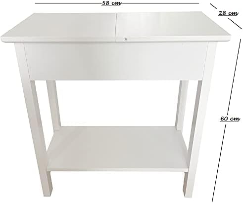 HYGRAD BUILT TO SURVIVE Wooden Narrow Night Stand Flip Top Bed Side End Table Shelf, Slim Tables Sofa Couch Bedside with Storage Shelves for Small Space - Living Room, Bedroom, Entryway