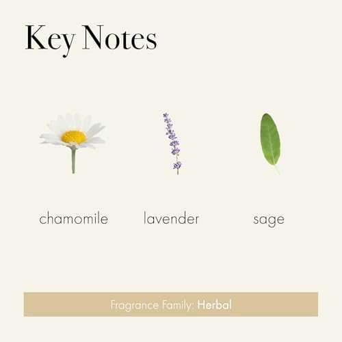 LAFCO New York Classic Reed Diffuser, Chamomile Lavender - 6 oz - Up to 3 Months Fragrance Life - Reusable, Hand Blown Glass Vessel - Natural Wood Reeds - Made in the USA
