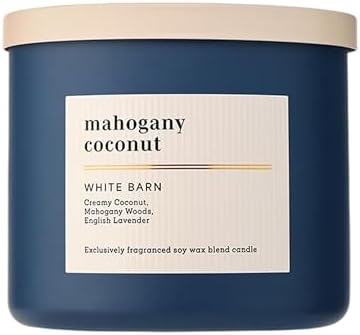 Bath & Body Works 3-Wick Candle, Mahogany Coconut, Soy Wax Blend, 14.5 oz