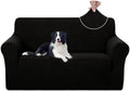 U-NICE HOME Loveseat Cover Stretch Couch Cover Sofa Slipcover, Black