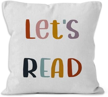 Classroom Reading Nook Throw Pillow Covers, Reading Corner Classroom Book Nook Decorative Pillow Covers for Nursery Library Playroom, Boho Classroom Decor, Book Lovers Decor Pillow Covers 18x18
