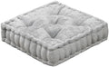 Intelligent Design Floor Pillow, Large Cushion for Meditation, 20x20 Grey