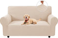 XINEAGE Stretch 2 Seater Slipcover, Non-Slip Pet Couch Cover,Beige Yellow