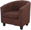 NILUOH 2 Piece Tub Chair Covers with Cushion Cover Soft Stretch Club Chair Slipcover Furniture Protector with Elastic Bottom Spandex Couch Covers for Bar Counter Living Room