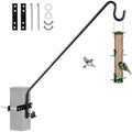 MIXXIDEA Extended Fence Deck Hook Rail Heavy Duty Bird Feeder Hook, Adjustable Plant Bracket for Bird Feeders, Planters, Suet Baskets, Lanterns, Wind Chimes and More