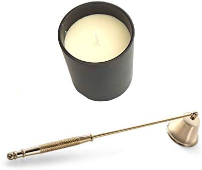 Candle Snuffer, Candle Snuffers Wick Snuffer Candle Accessory, Extinguish Candle Flame Safely with Long Handle Putting Out Fire (Gold Candle Snuffer)