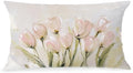 Vintage Pastel Tulip Floral Lumbar Pillow Cover 12x20 Double-Sided, Farmhouse Spring Decor, Abstract Floral Botanical Decorative Throw Pillow Cover for Living Room Home Bedroom