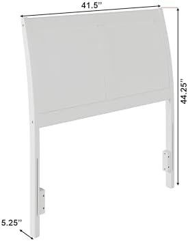AFI, Portland Twin Sleigh Solid Wood Panel Headboard, White