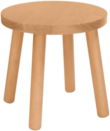 Solid Wooden Stool, Plant Stand,Step Stool,Small Round Stool,Walnut,11.8" H