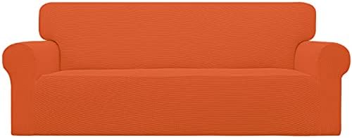 Easy-Going Stretch Halloween Couch Covers for Sofa Washable Large Orange